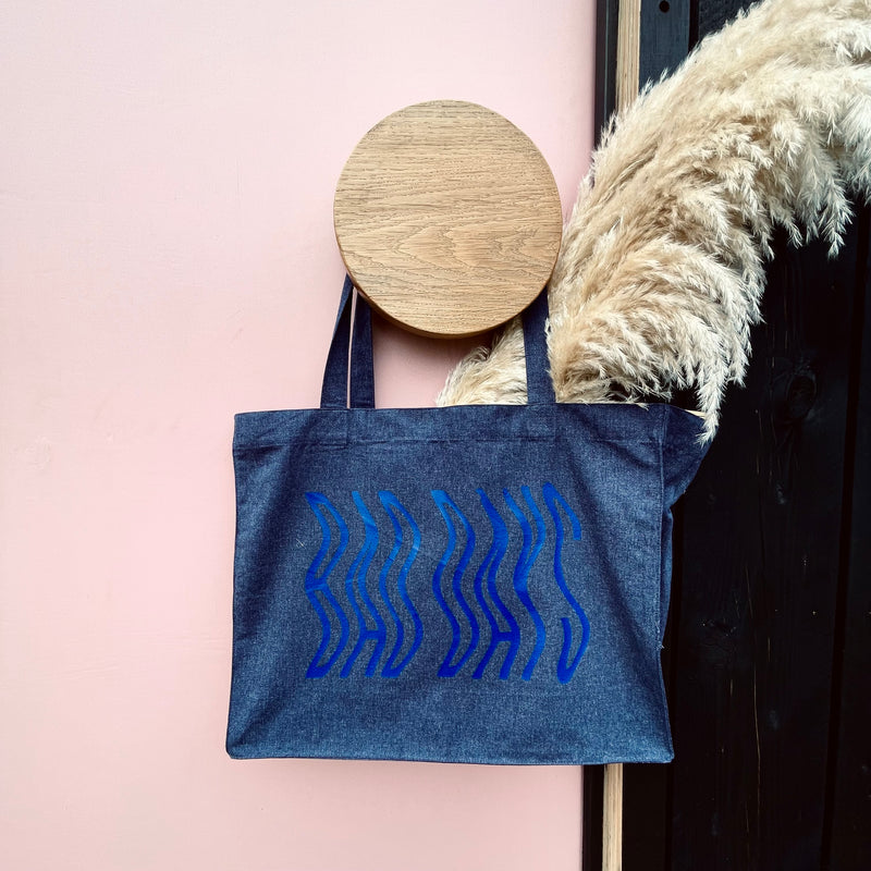 Good days/Bad days Tote - Blue on Blue