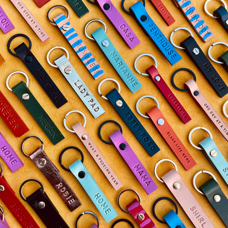 STARLING Personalised Leather Keyrings