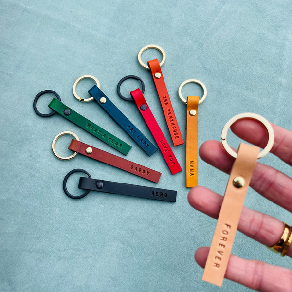 FINCH Personalised Leather Keyrings