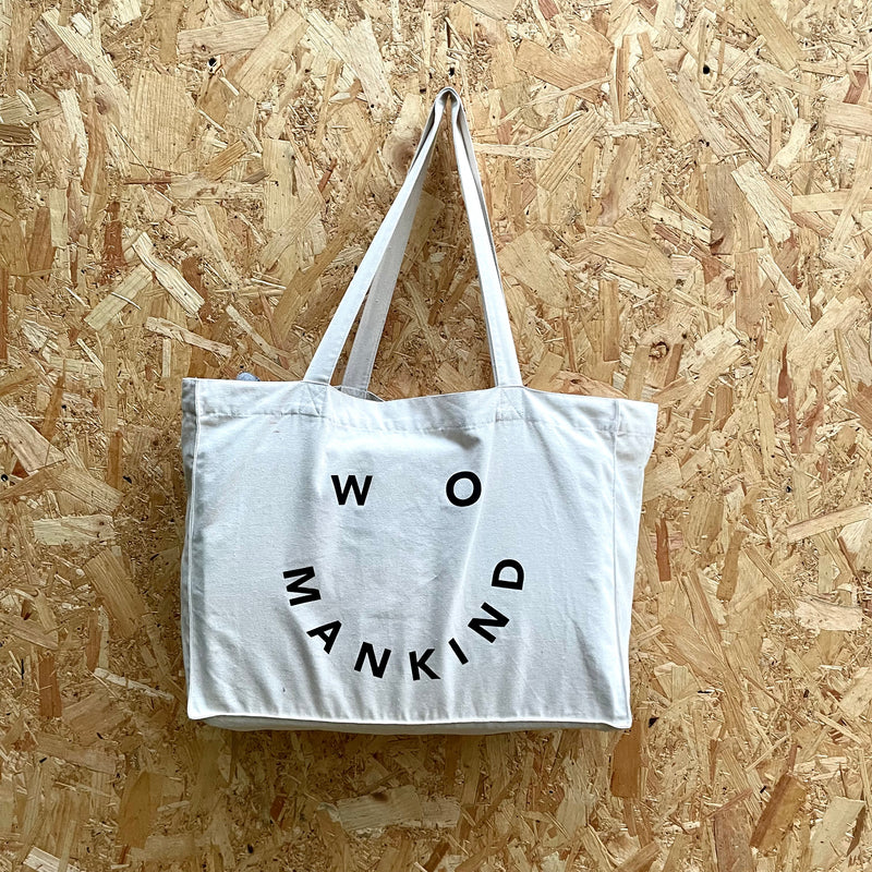 Womankind Tote - Black on Natural